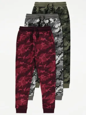 Camouflage Joggers 3 Pack | Kids | George at ASDA