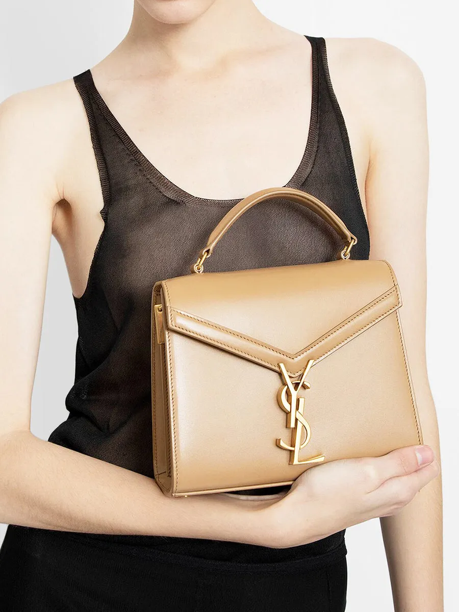 Cassandra Mini Top Handle Bag in Box Leather