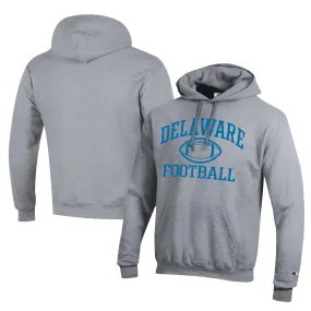 Champion  Delaware Fightin' Blue Hens Gray Football Eco Powerblend Pullover Hoodie