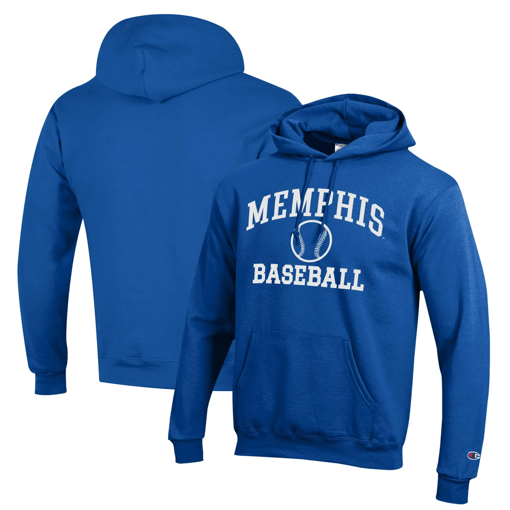 Champion  Memphis Tigers Royal Icon Baseball Powerblend Pullover Hoodie