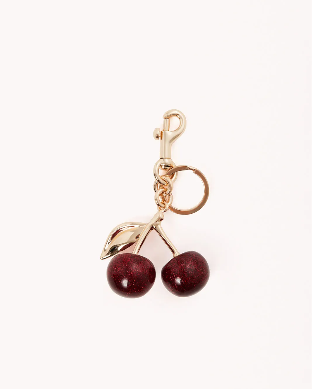 CHERRY BAG CHARM - GOLD