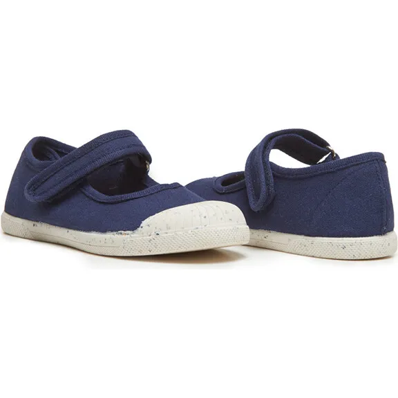 Childrenchic ECO-friendly Canvas Mary Jane Sneakers, Navy