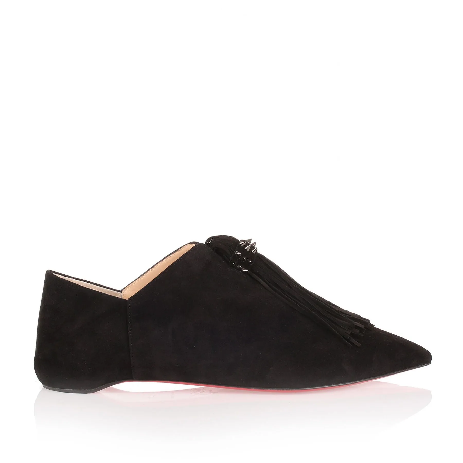 Christian Louboutin Medinana Flat black suede slipper