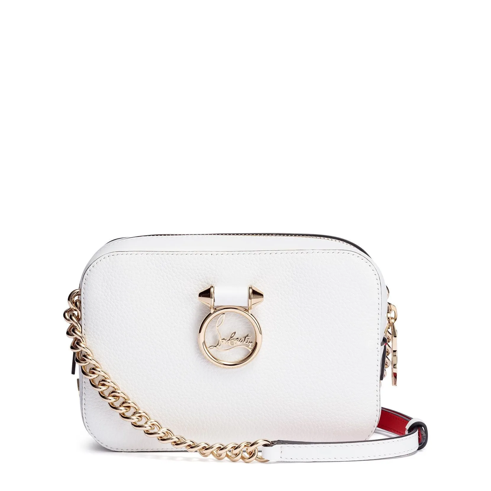 Christian Louboutin Rubylou mini white leather bag