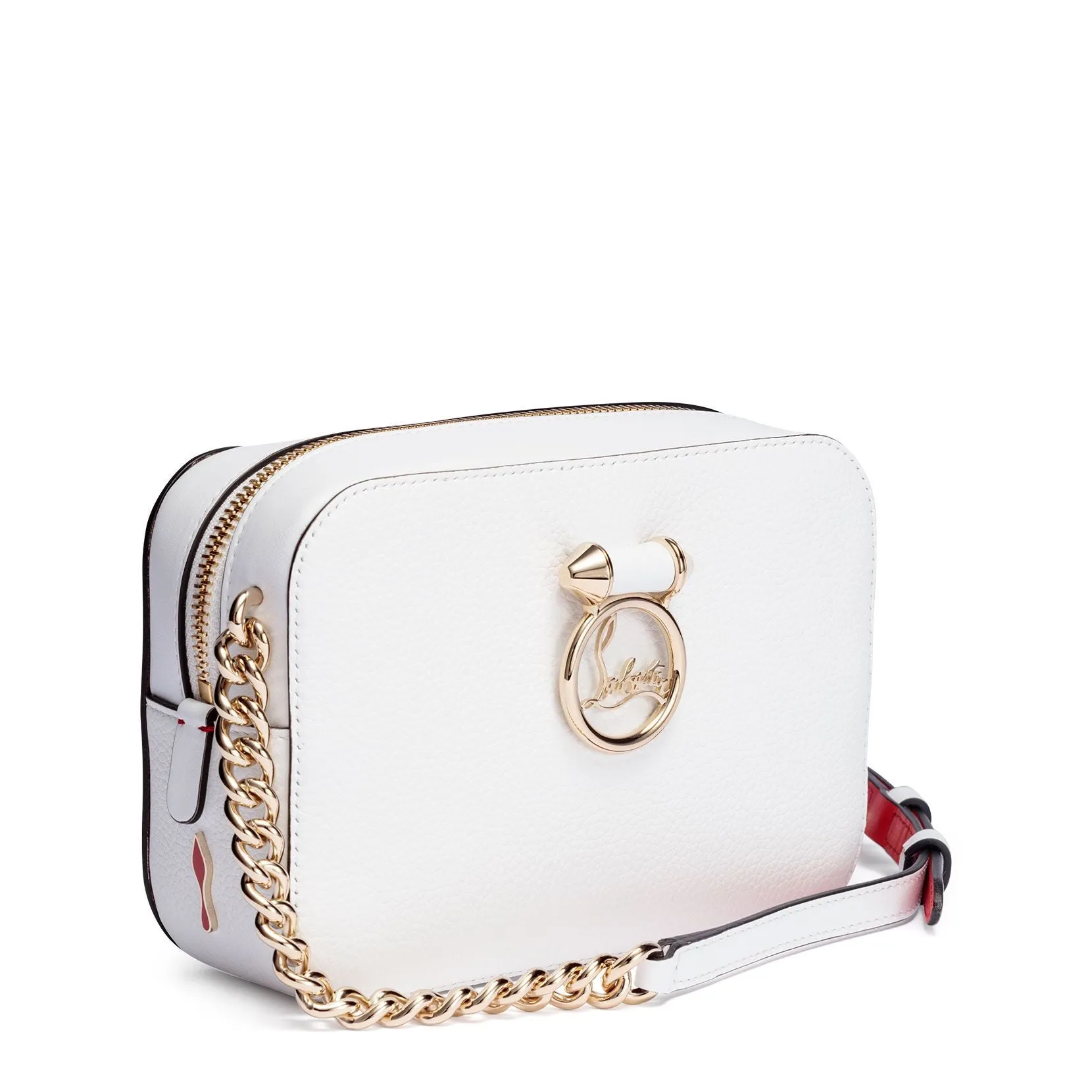 Christian Louboutin Rubylou mini white leather bag