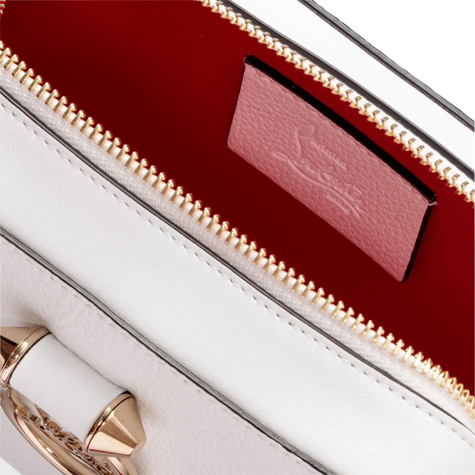 Christian Louboutin Rubylou mini white leather bag