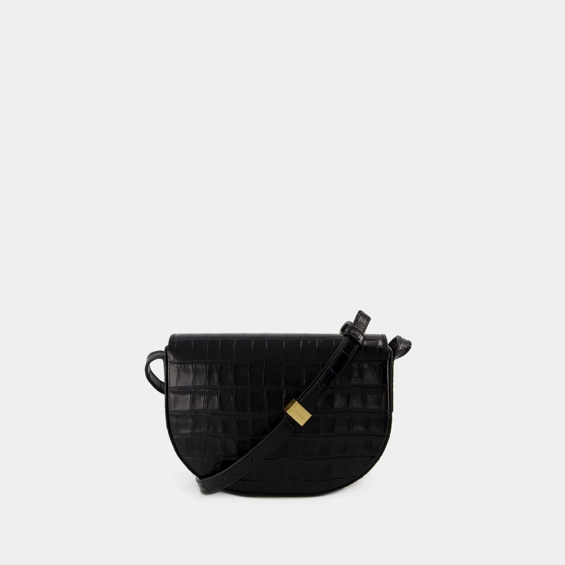 Chylak  Saddle Bag - Chylak - Leather - Glossy Black Crocodile