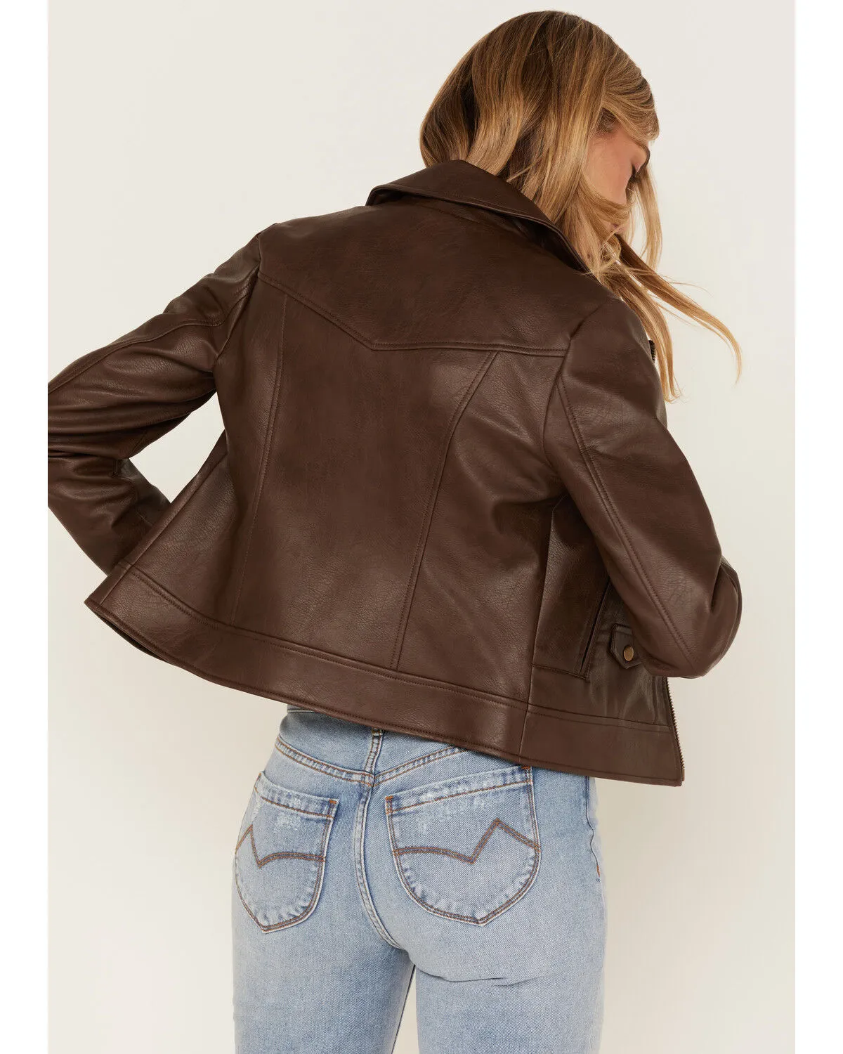 Cleo + Wolf Women's Faux Leather Moto Jacket