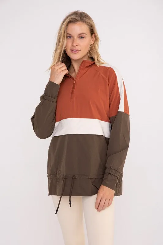 Color Block Half Zip Active Jacket