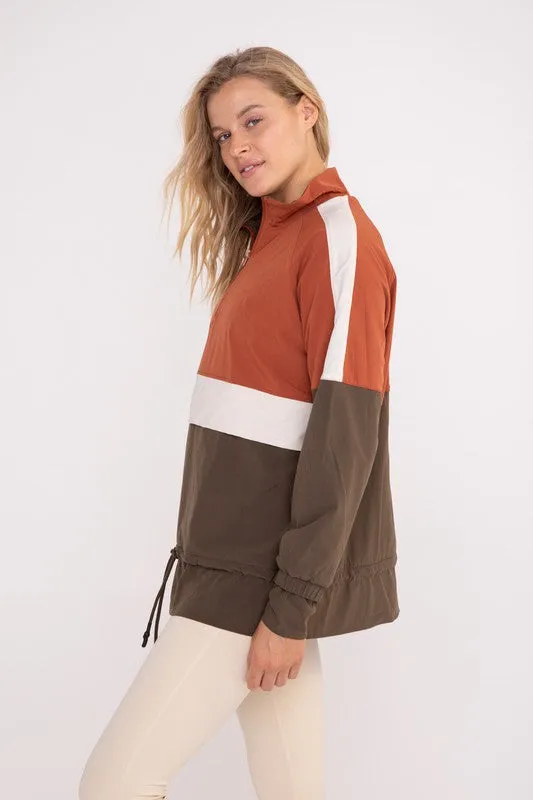 Color Block Half Zip Active Jacket