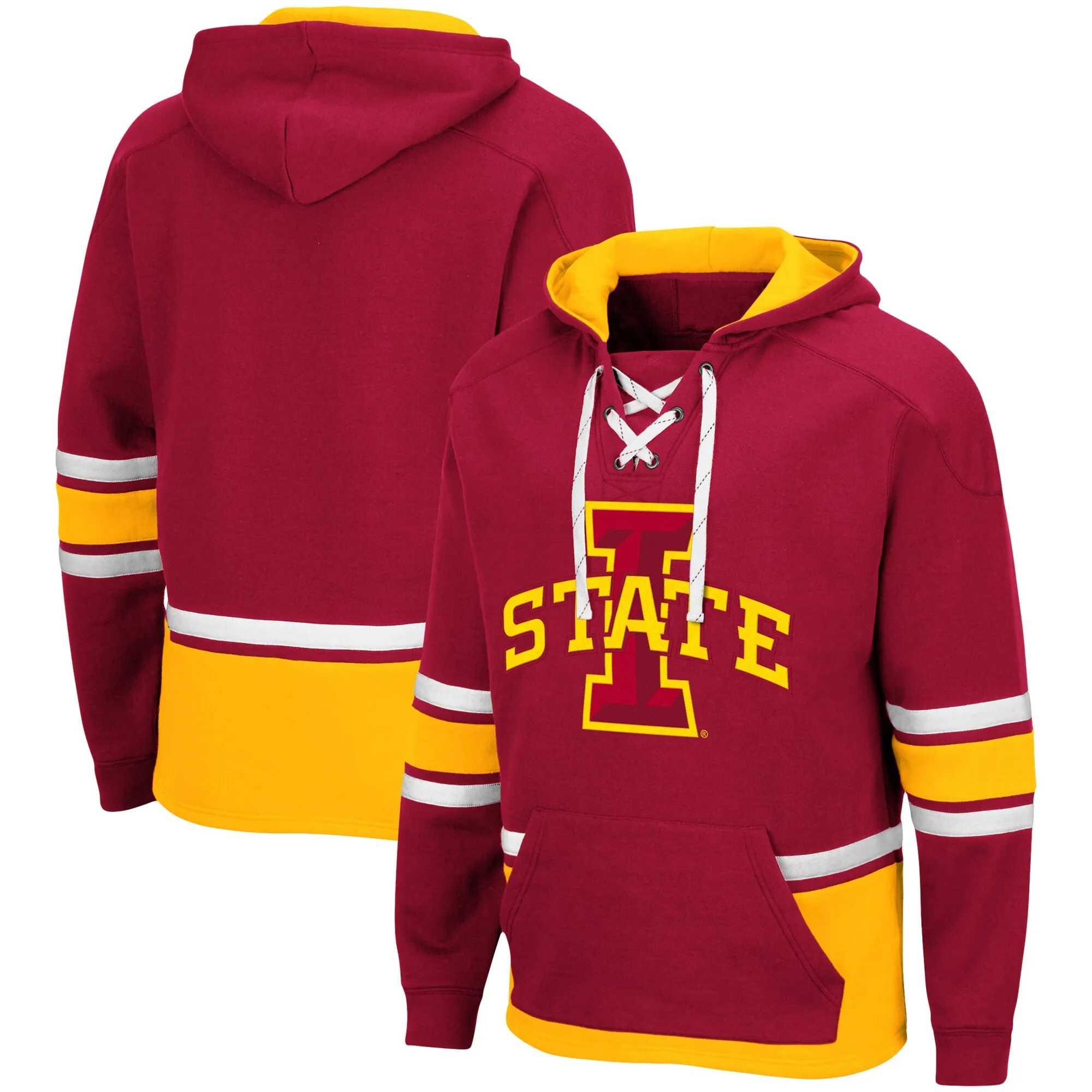 Colosseum Iowa State Cyclones Cardinal Lace Up 3.0 Pullover Hoodie