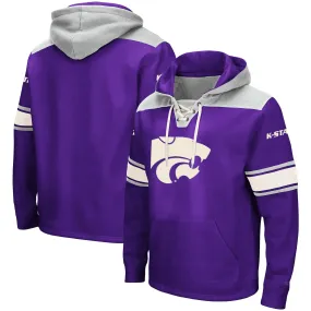 Colosseum Kansas State Wildcats Purple 2.0 Lace-Up Pullover Hoodie