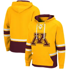 Colosseum Minnesota Golden Gophers Gold Lace Up 3.0 Pullover Hoodie