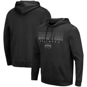 Colosseum Mississippi State Bulldogs Black Blackout 3.0 Pullover Hoodie