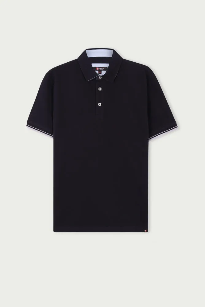 Cotton Man Polo Blue