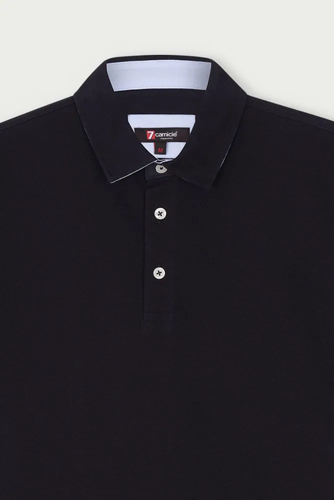 Cotton Man Polo Blue