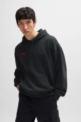 Cotton-terry fanwear hoodie with special branding