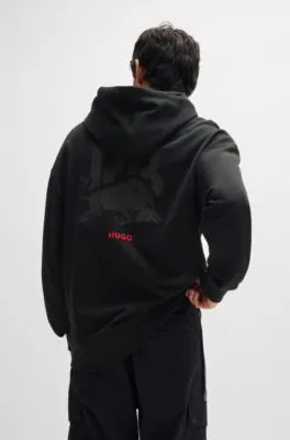 Cotton-terry fanwear hoodie with special branding