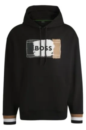 Cotton-terry hoodie with signature artwork