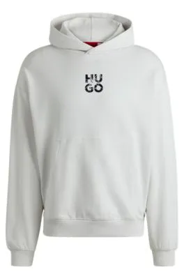 Cotton-terry oversize-fit hoodie with stacked logo