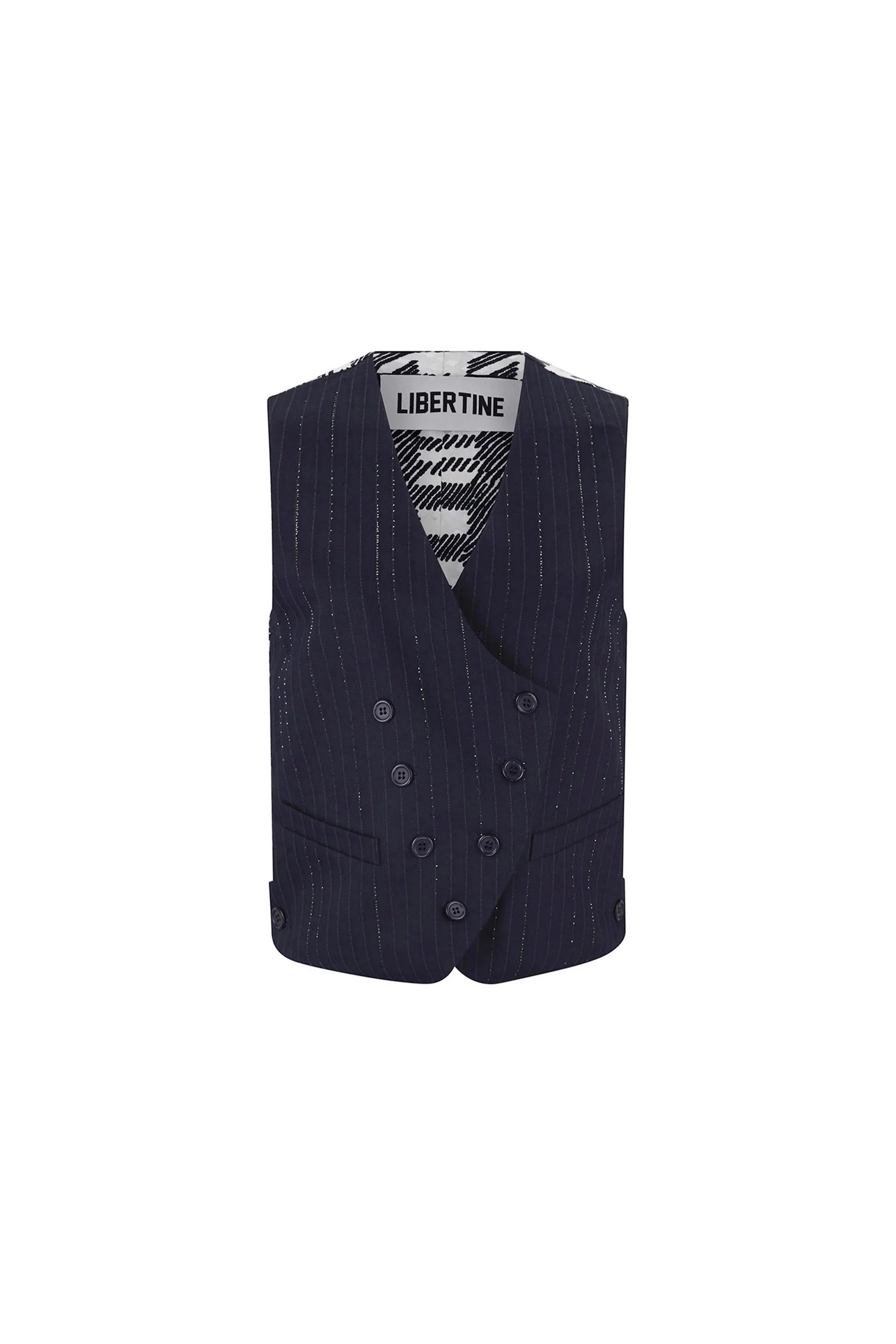 'CRYSTAL PINSTRIPE' WAISTCOAT