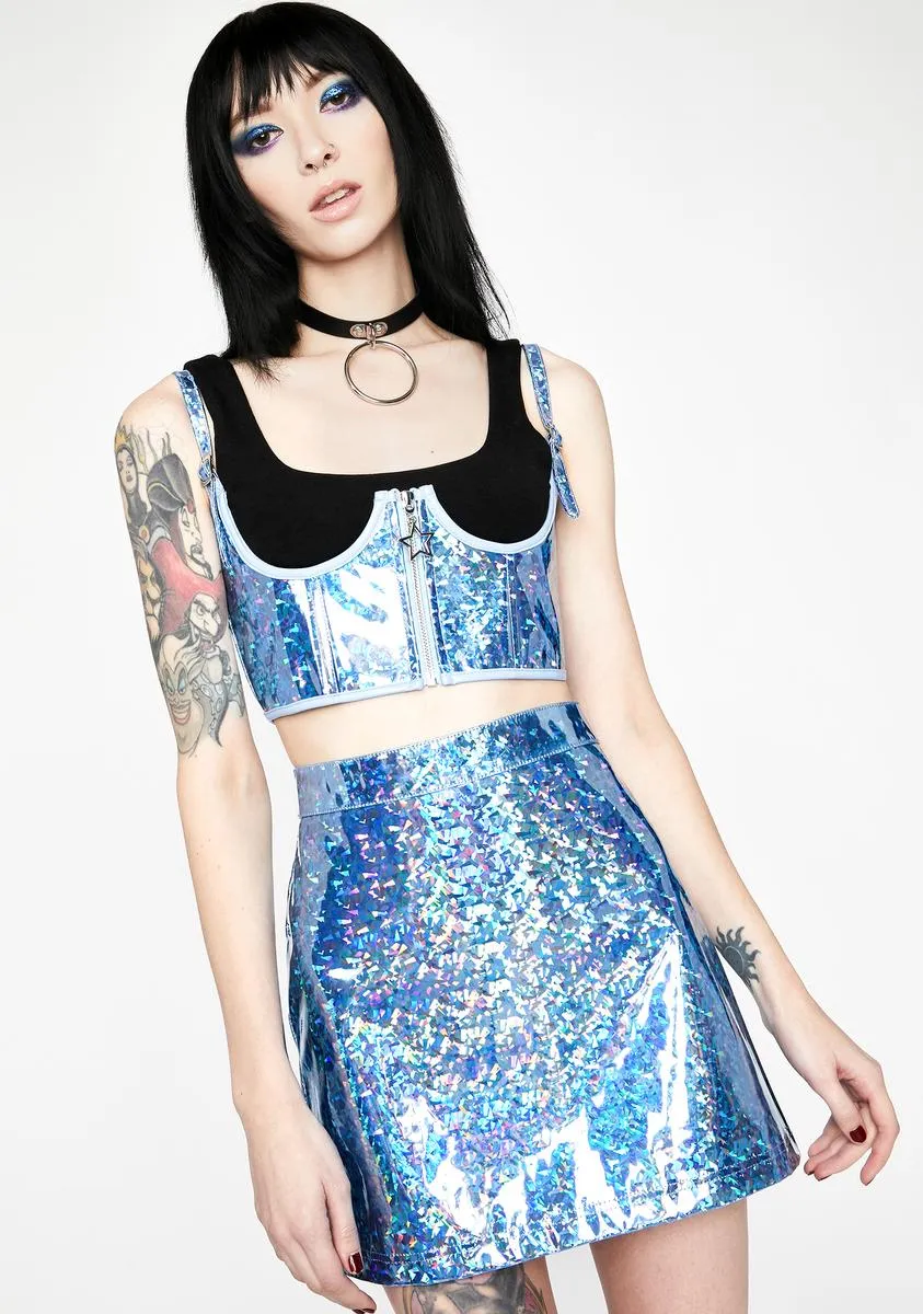 Crystal Realm Holographic Skirt-