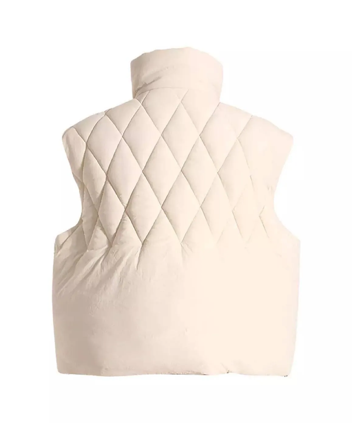 Crystallized Loose Sleeveless Waistcoat In Beige