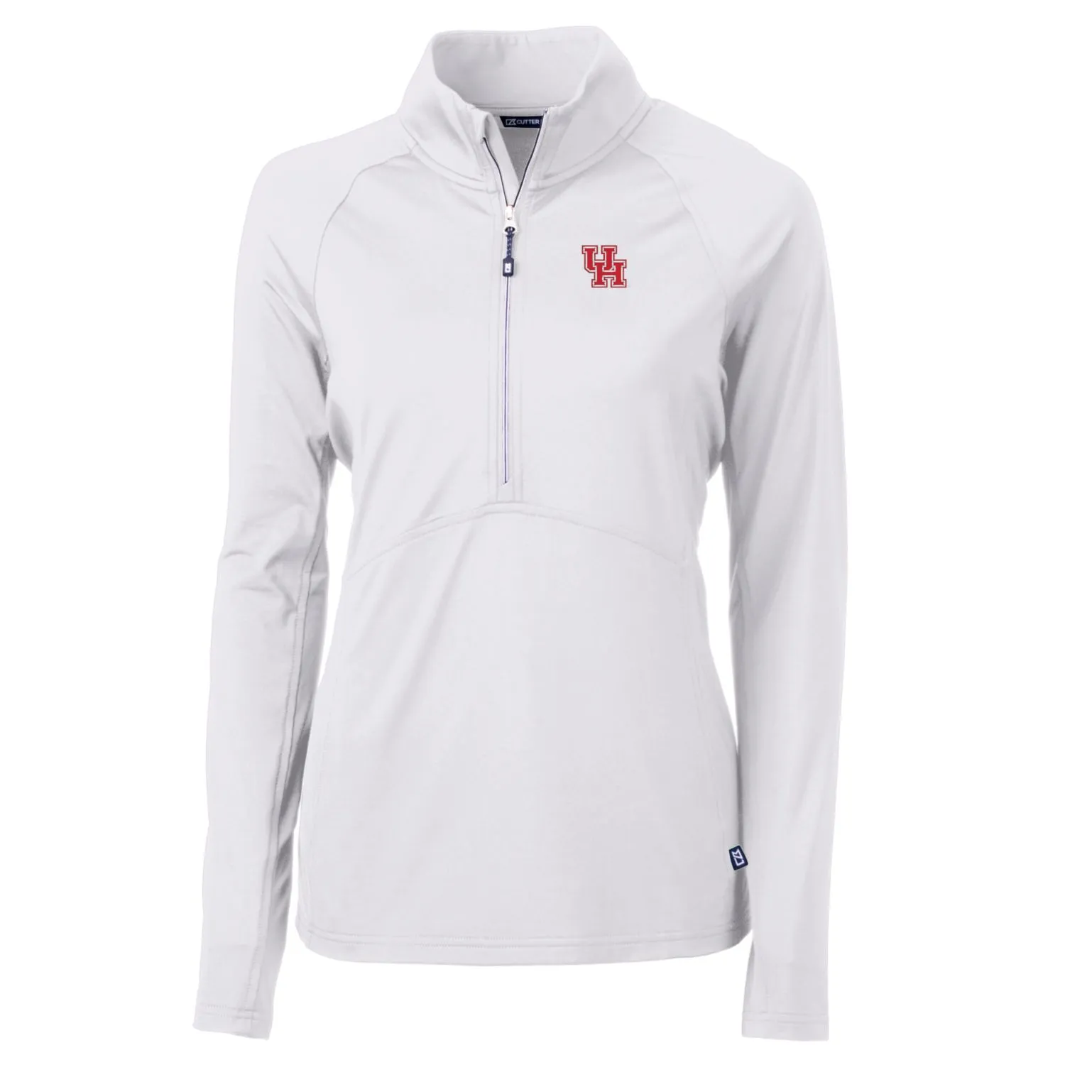 Cutter & Buck Houston Cougars Women's White Adapt Eco Knit Half-Zip Pullover Jacket