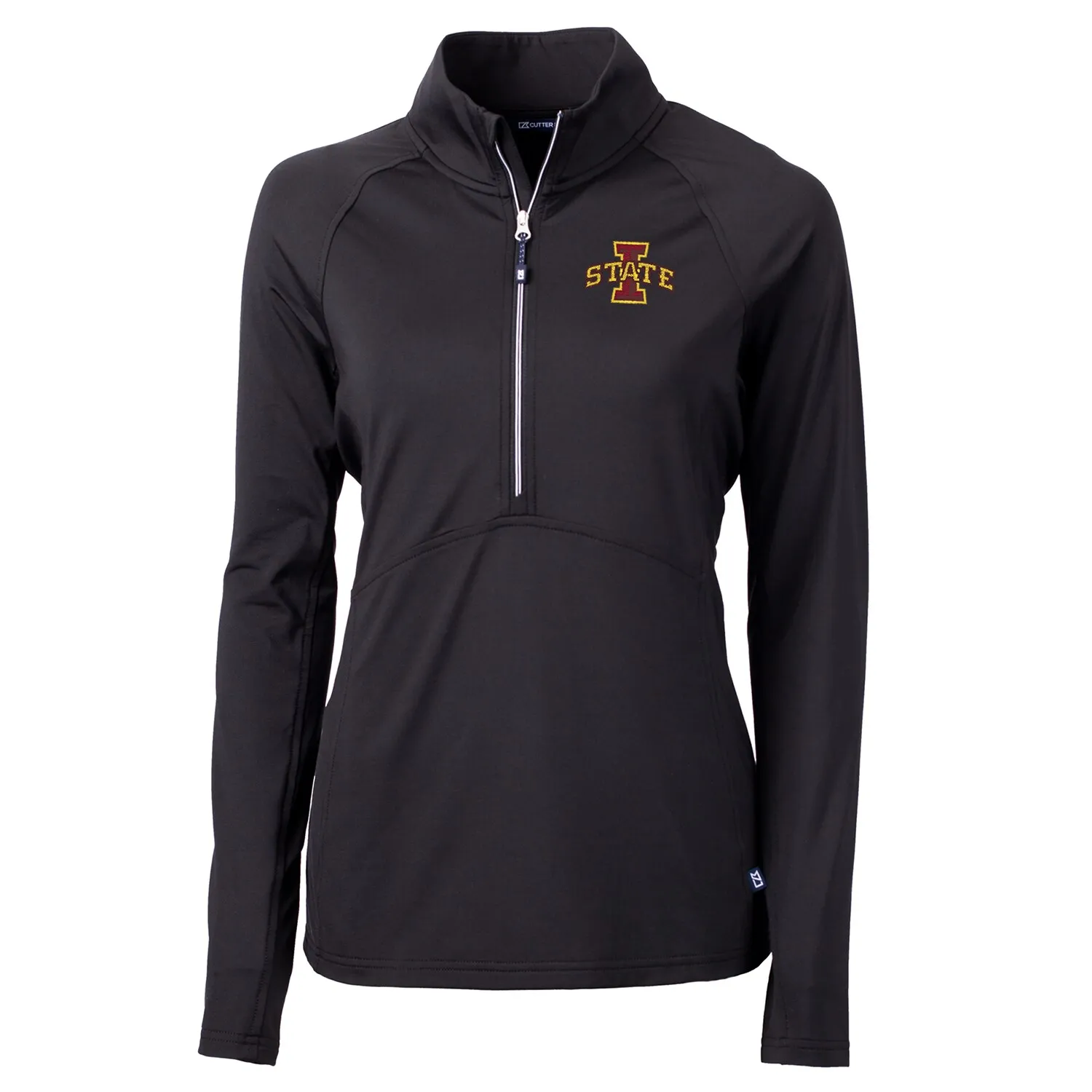 Cutter & Buck Iowa State Cyclones Women's Black Adapt Eco Knit Half-Zip Pullover Jacket