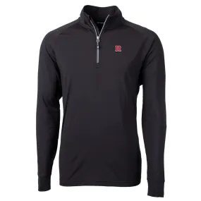 Cutter & Buck Rutgers Scarlet Knights Black Big & Tall Adapt Eco Knit Quarter-Zip Pullover Jacket