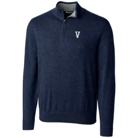 Cutter & Buck Villanova Wildcats Navy Big & Tall College Vault Lakemont Tri-Blend Half-Zip Pullover Jacket