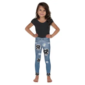 Daisy Denim Print Kid's Leggings