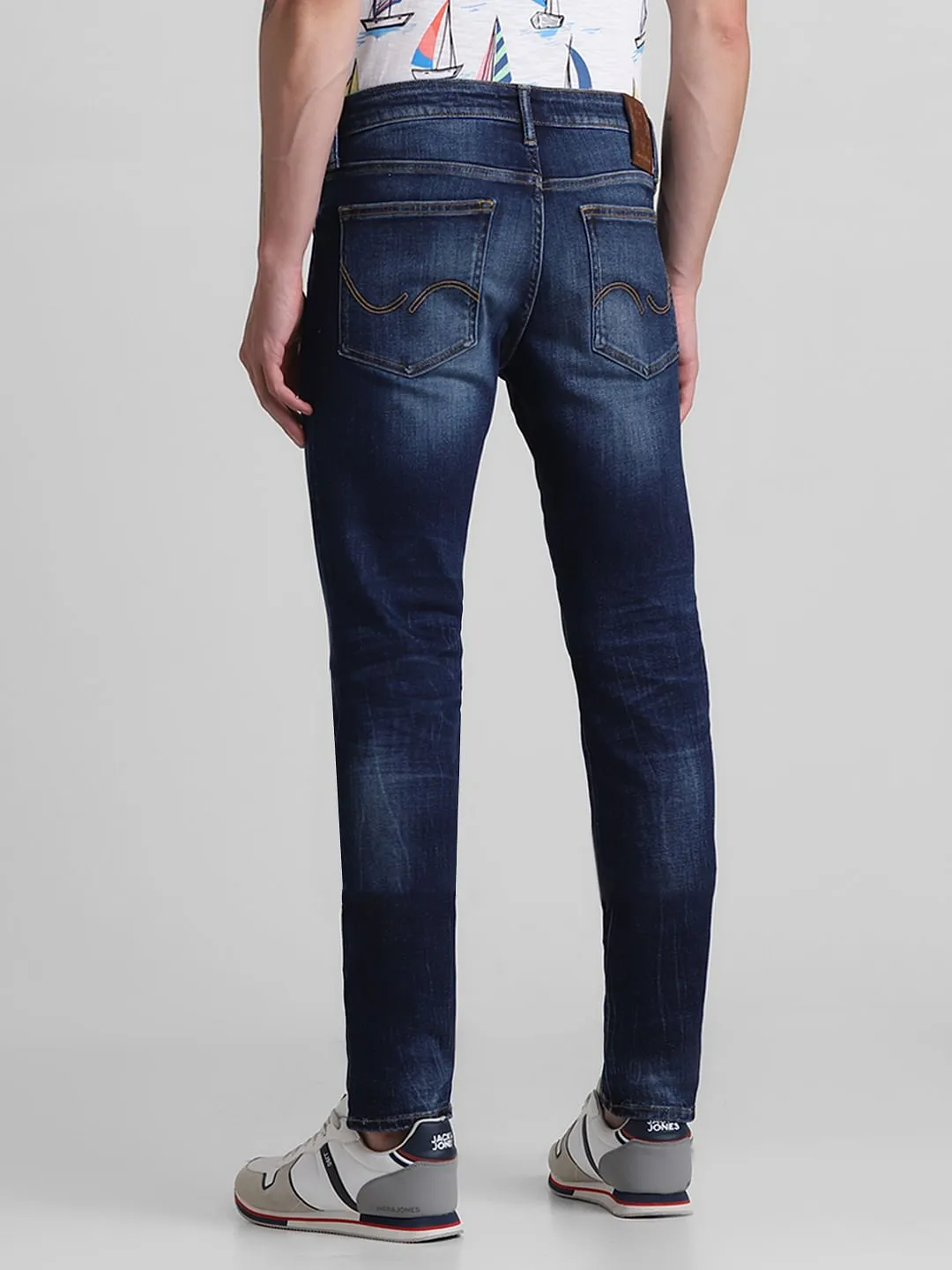 Dark Blue Low Rise Glenn Slim Fit Jeans