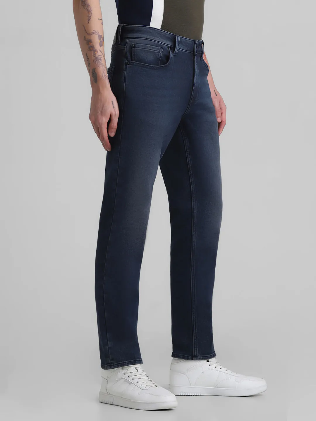 Dark Blue Low Rise Tim Slim Fit Jeans