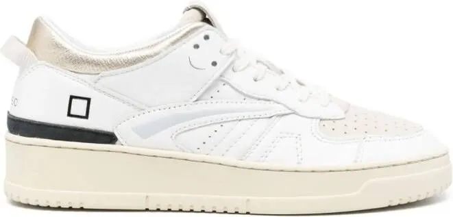 D.A.T.E. logo-debossed leather sneakers White