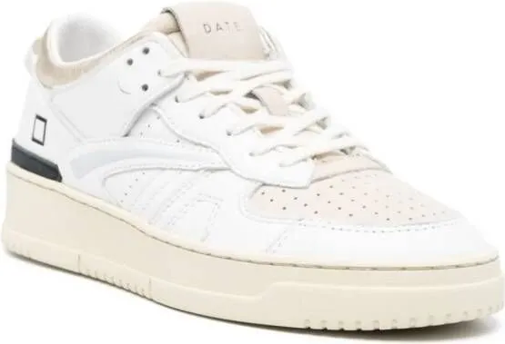 D.A.T.E. logo-debossed leather sneakers White