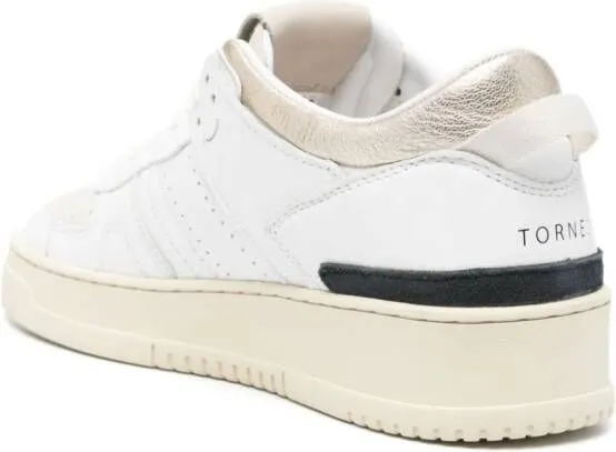 D.A.T.E. logo-debossed leather sneakers White