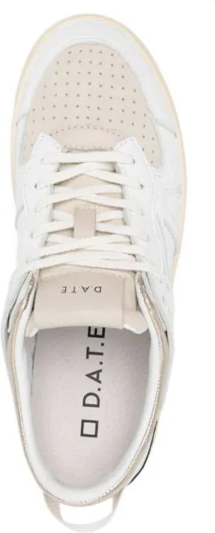 D.A.T.E. logo-debossed leather sneakers White