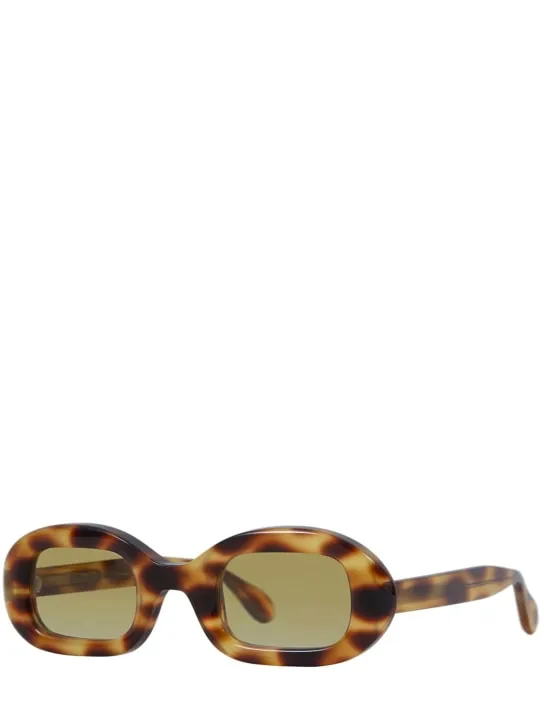 Delarge   Flow oval acetate sunglasses 