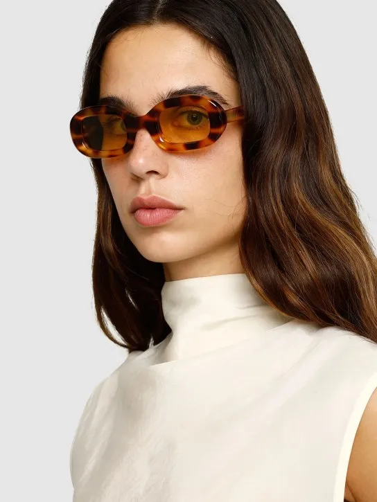 Delarge   Flow oval acetate sunglasses 