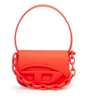 DIESEL 1DR SHOULDER BAG IN MATTE RED LEATHER