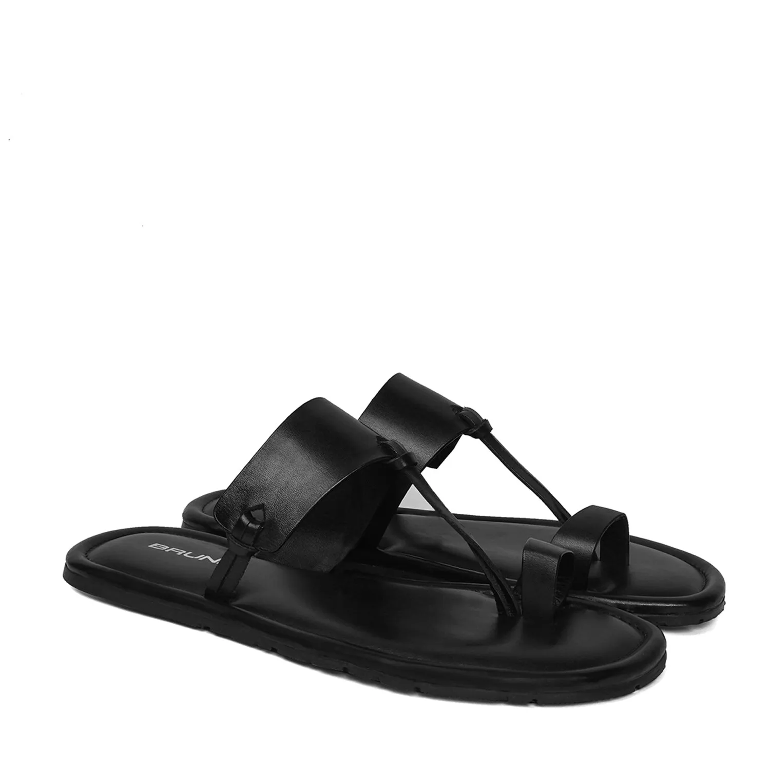 Double Strap Loop Knot Slide-in Slipper