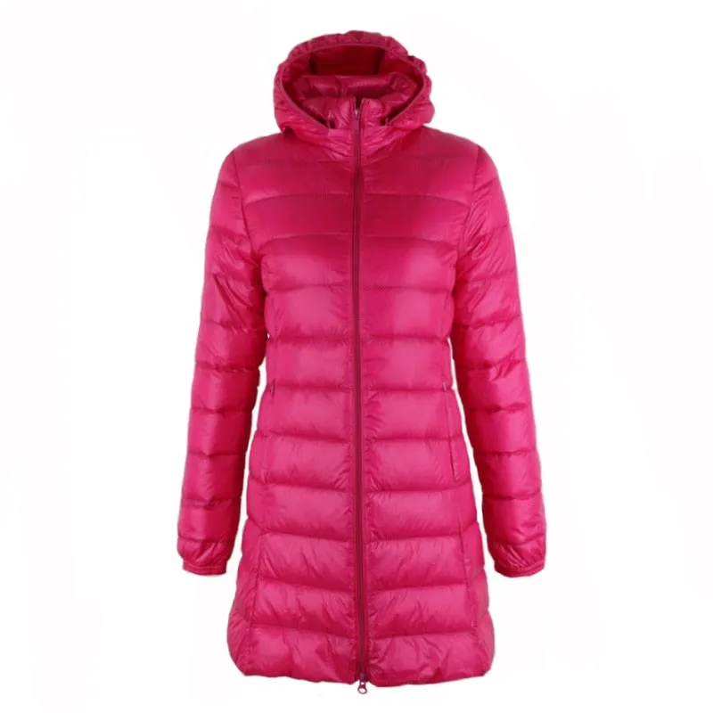 Down Jacket Women Hooded Female Warm Coat