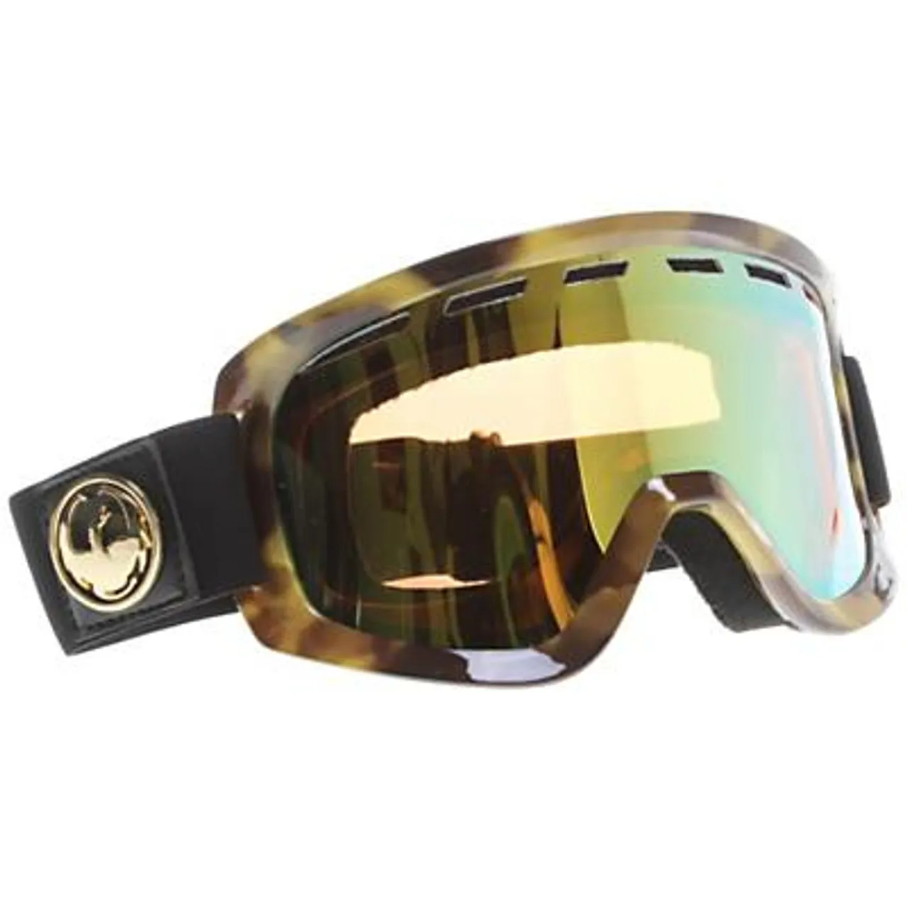 Dragon D1 Goggles Retro Tort/Gold Ionized + Amber Lens Goggles