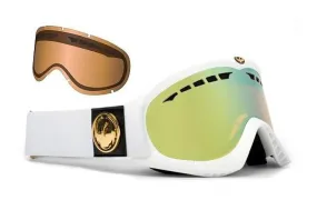 Dragon DXS White Goggles w/ Gold Ionized Lens