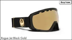 Dragon Rogue Goggles- Jet Black with Gold Lens