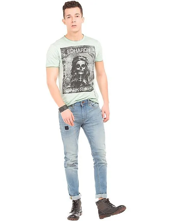 Ed Hardy Stone Wash Super Slim Fit Jeans