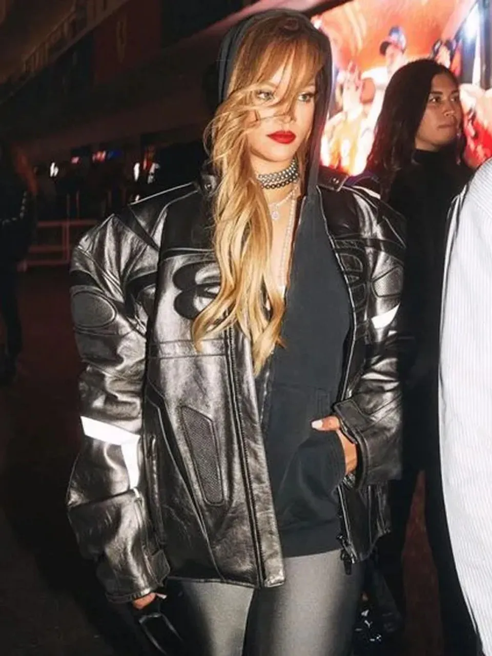 F1 Grand Prix of Las Vegas Rihanna Racing Black Leather Jacket