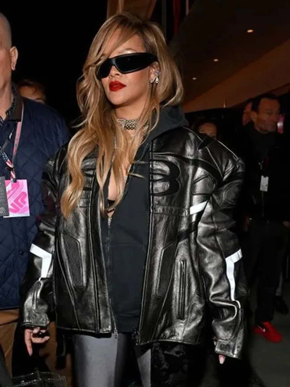 F1 Grand Prix of Las Vegas Rihanna Racing Black Leather Jacket