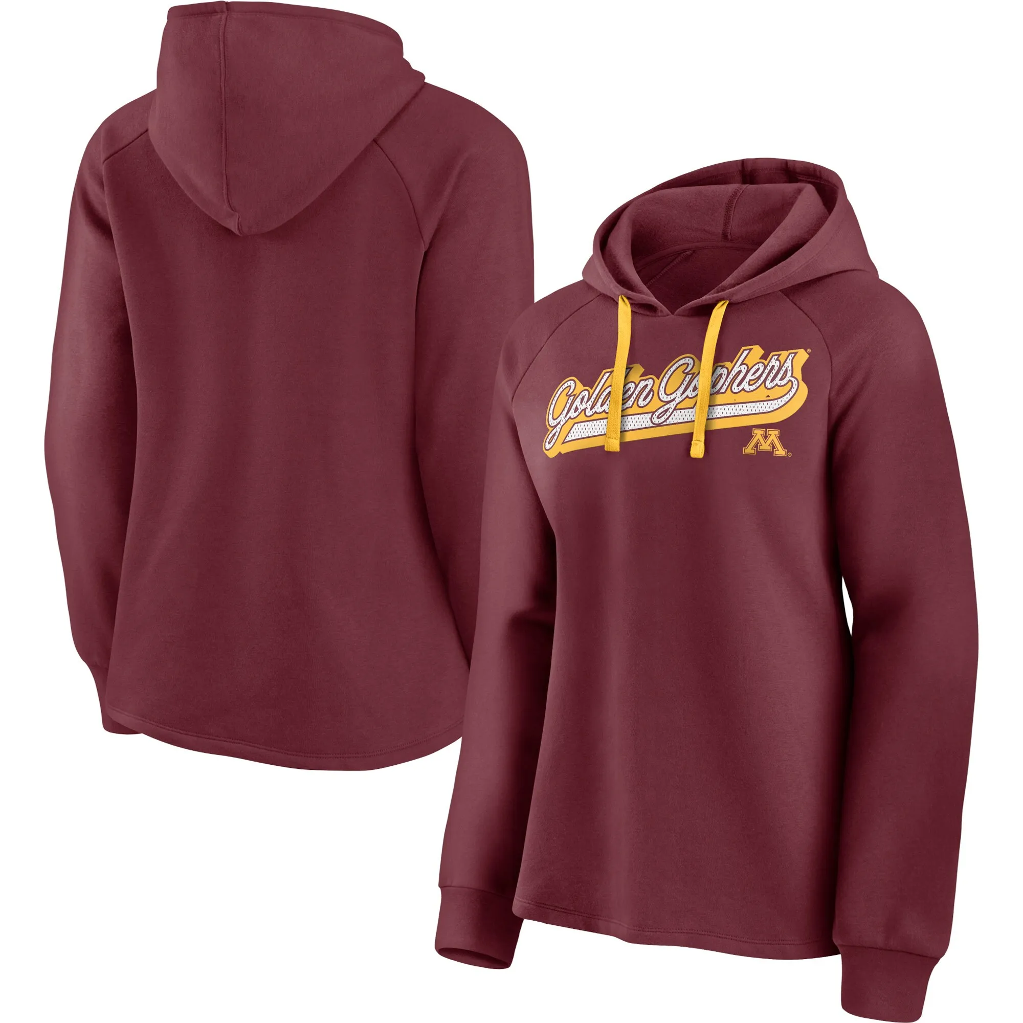 Fanatics Minnesota Golden Gophers Women's Maroon Script Raglan Pullover Hoodie